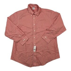 New Brooks‎ Brothers Regent Button Down Gingham Long Sleeve Shirt Mens XXL